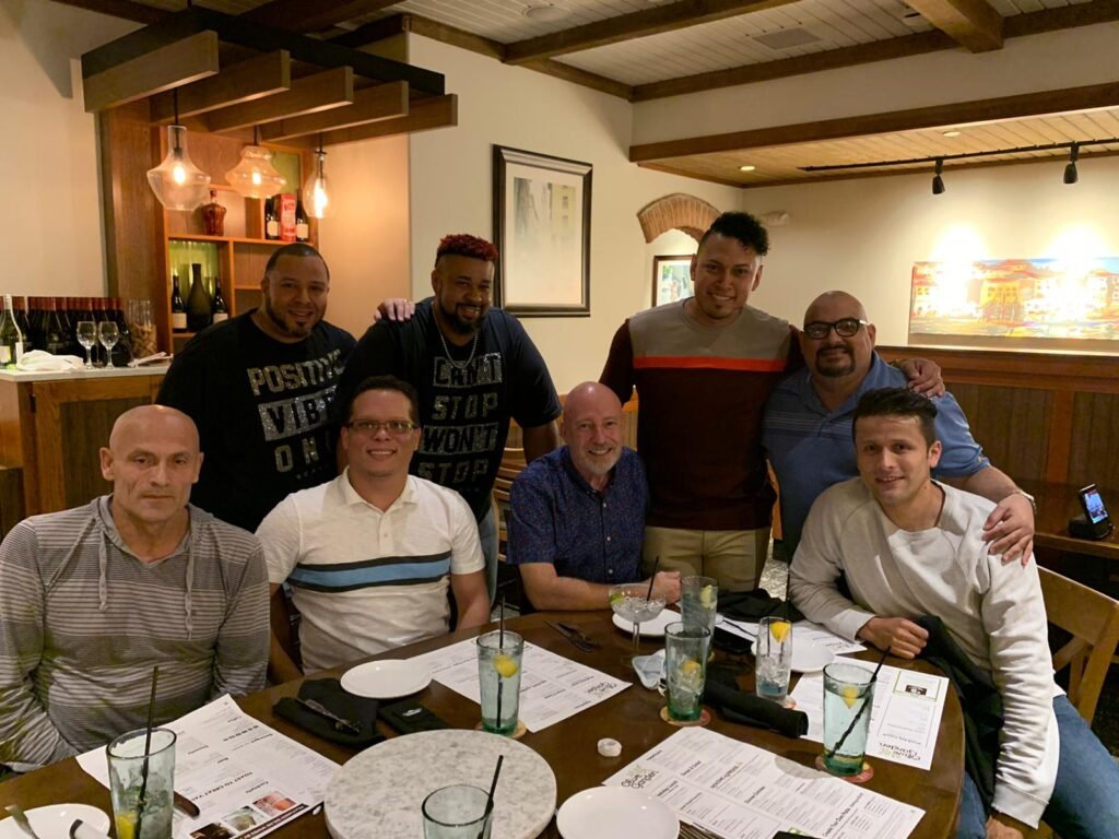 Scott Randy Gerber with friends celebrating his birthday in Orlando, Florida.
