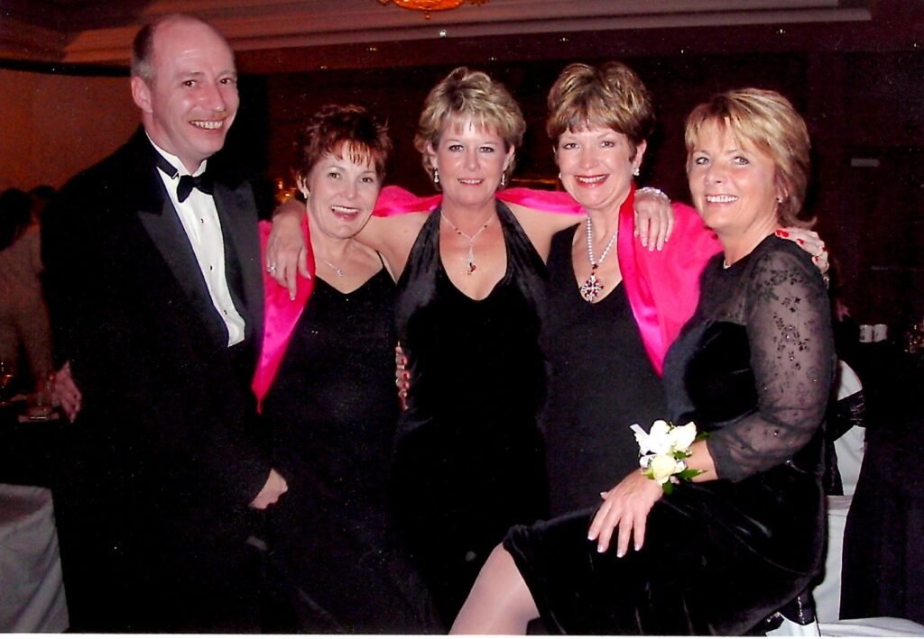 Scott Randy Gerber with friends at the Chairman's Ball.
