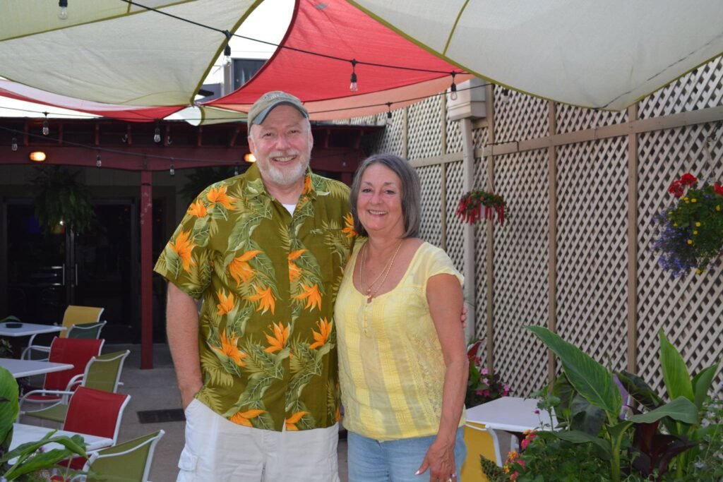 Scott Randy Gerber with his sister Terri in Michigan